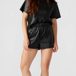 Steve Madden Faux the Record Short in Black